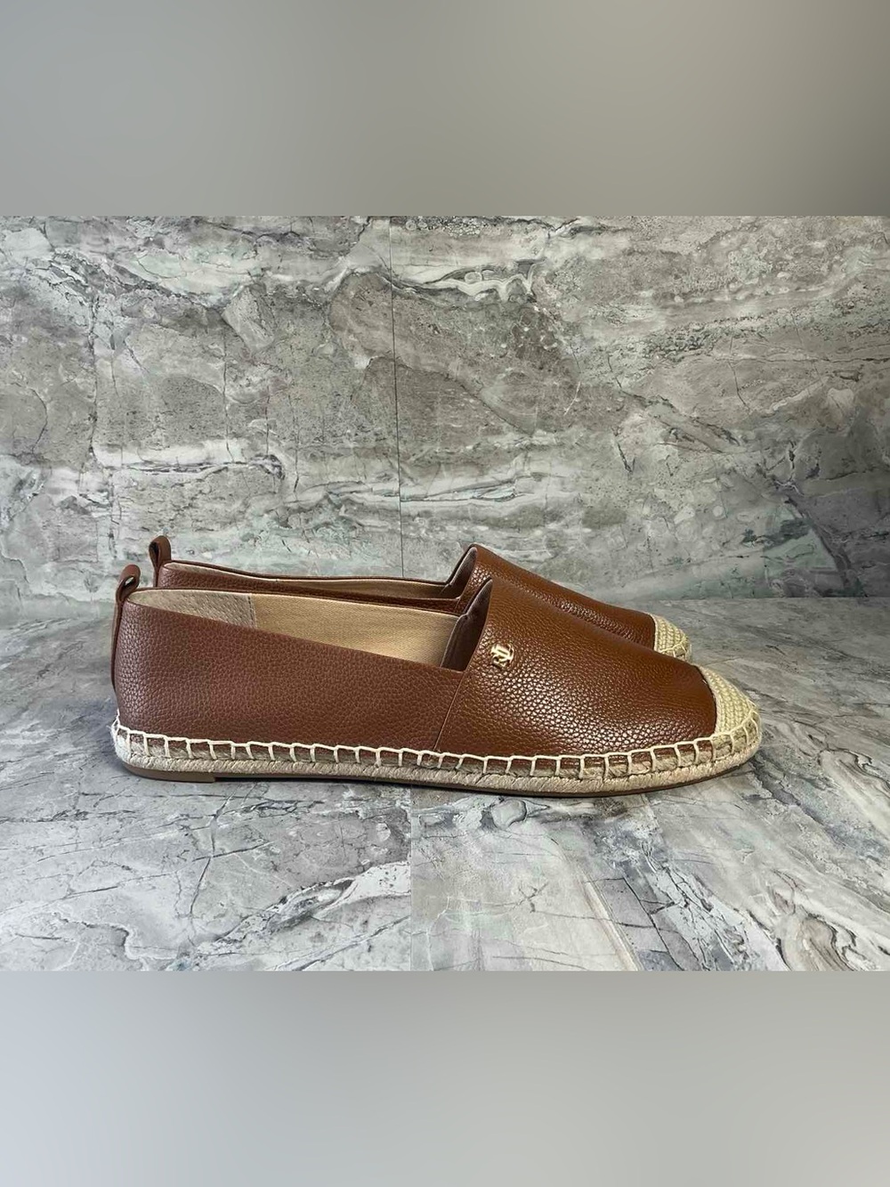 Lauren Ralph Lauren CAMERYN IV TUMBLED LEATHER ESPADRILLE - Picture 6 of 8